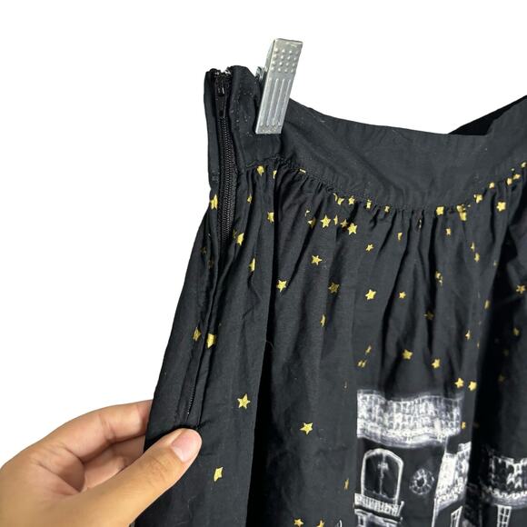 The Book of Life City Starry Mini Skirt A-Line zipper women’s size medium - Picture 7 of 9